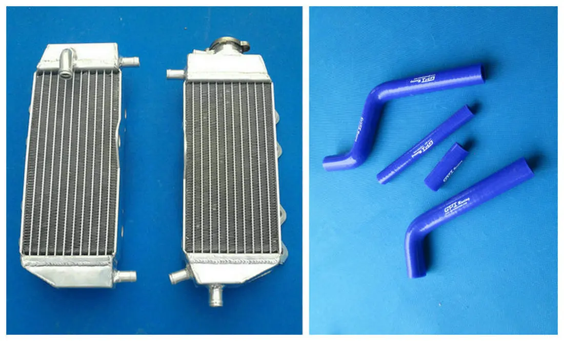 Aluminum Radiator & Hose For YAMAHA YZ125 YZ 125 2005 2014 2006 2007 2008 2009 2010 2011 2012