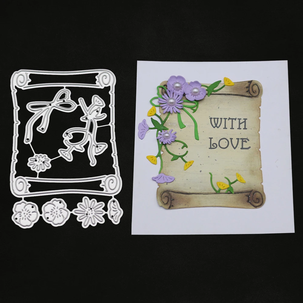 

Adv-one Flower Background Metal Cutting Dies Stencils For DIY Scrapbooking Embossing Paper Cards Photo Album Making Craft