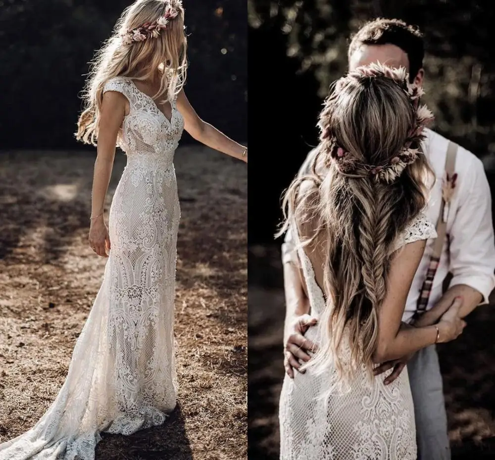 cotton lace wedding dress