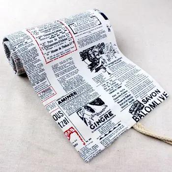 

Men And Women School STUDENT 'S Stationery Box English Pattern Canvas Color Painted Roller Blinds Color Pencil Case DC416