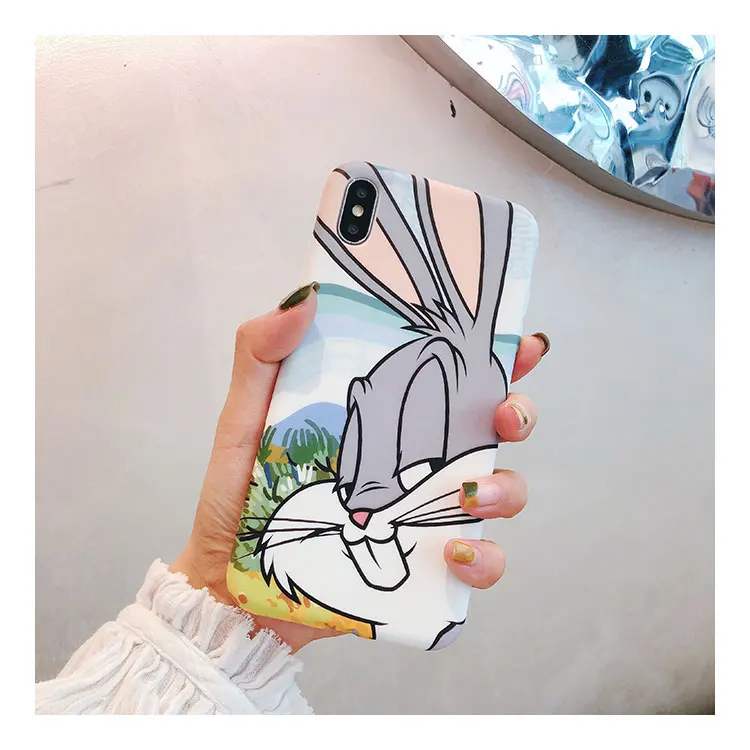 Винтажный милый чехол-Кролик для iPhone XS Max X XS i8 Lover Пара защитный чехол для iPhone 7 8 Plus 6 6s Coque