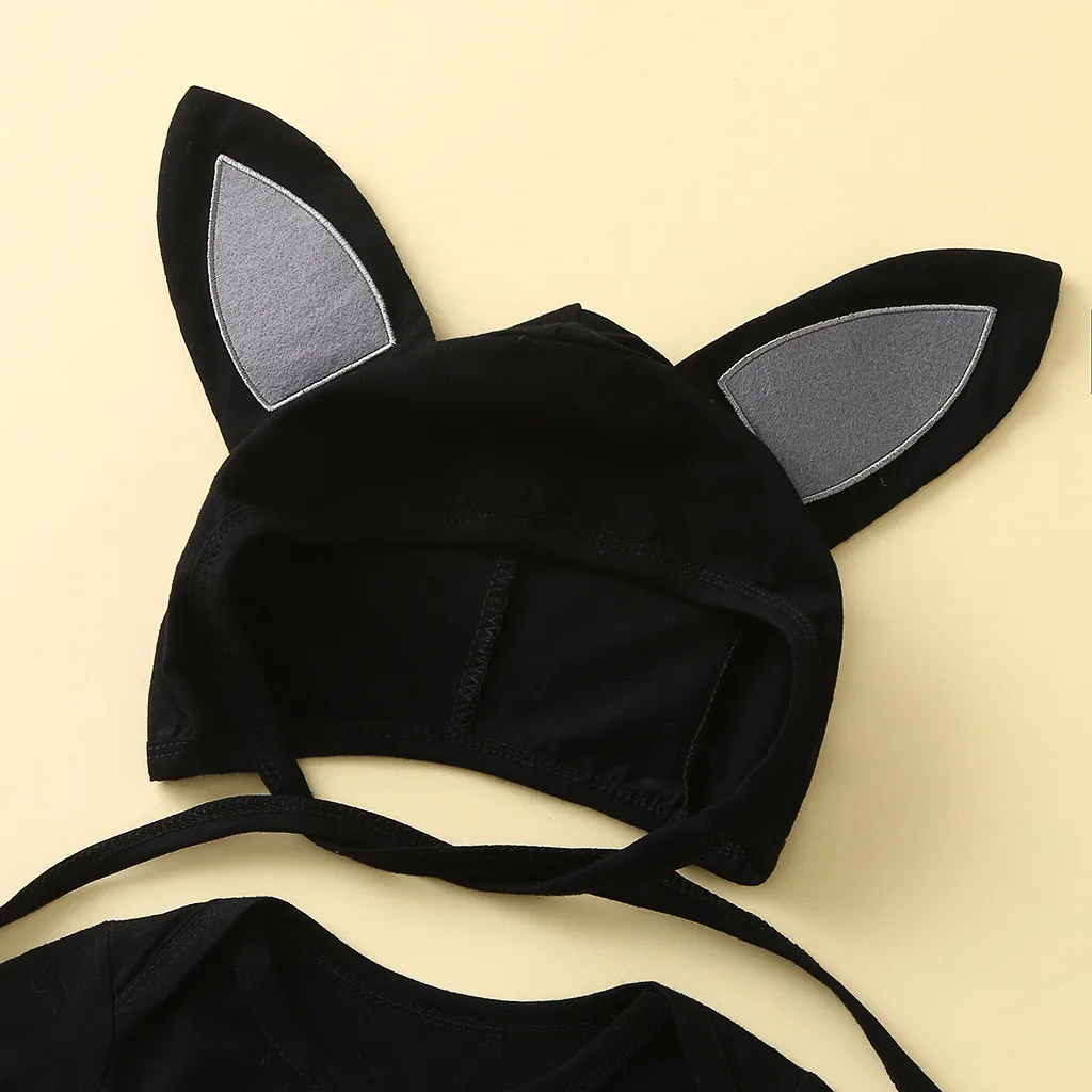Winter Clothing-set Party-wear Clothes Newborn Baby Boys Girls Halloween Cosplay Costume Print Romper Bodysuit+Hat Outfits