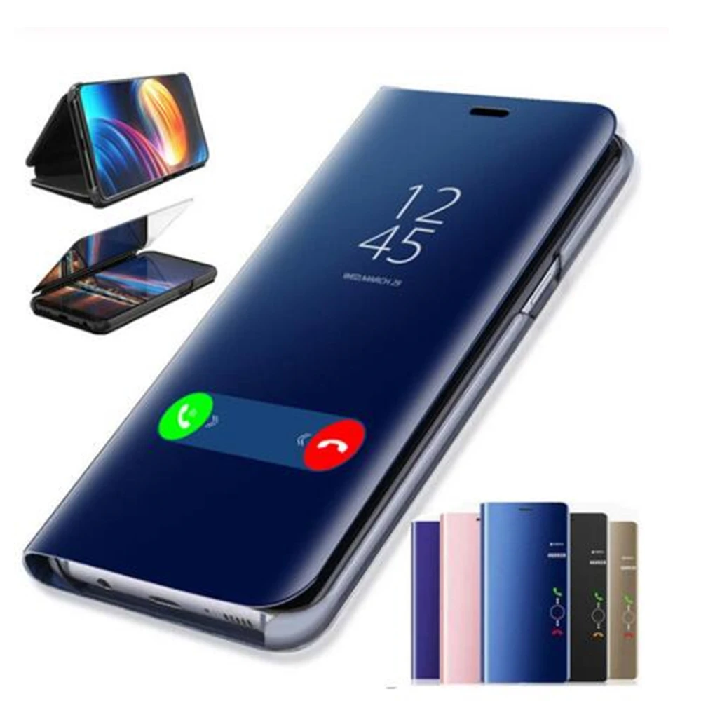 

Smart Mirror Flip Phone Case For Samsung Galaxy A8 2018 Luxury Mobile Phone Shell For Samsung galaxy A8 Plus 2018 Cover