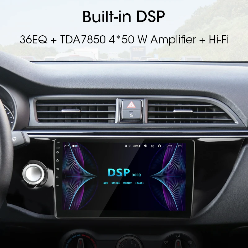 10," 2 Din Android автомобильное радио gps навигация Авто аудио стерео плеер для KIA RIO 4- FM/AM RDS головное устройство с рамкой