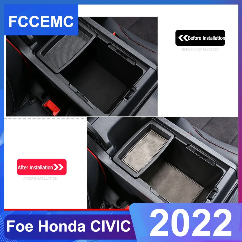 

16pcs Car Leather Gate Slot Cup Mat For Honda Civic 10th 2022 Interior Door Pad/Cup Pad Mat Storage Anti Slip Accessories