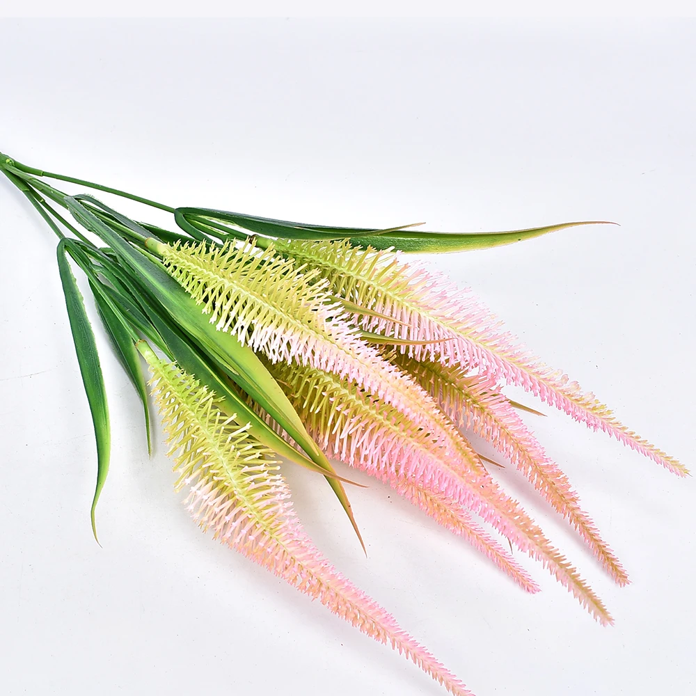 Красочные Pteris Multifda Poir букет из искусственных цветов DIY ВЕНОК Искусственные цветы невесты Свадебная вечеринка Homme подарок Декоративного Ремесла