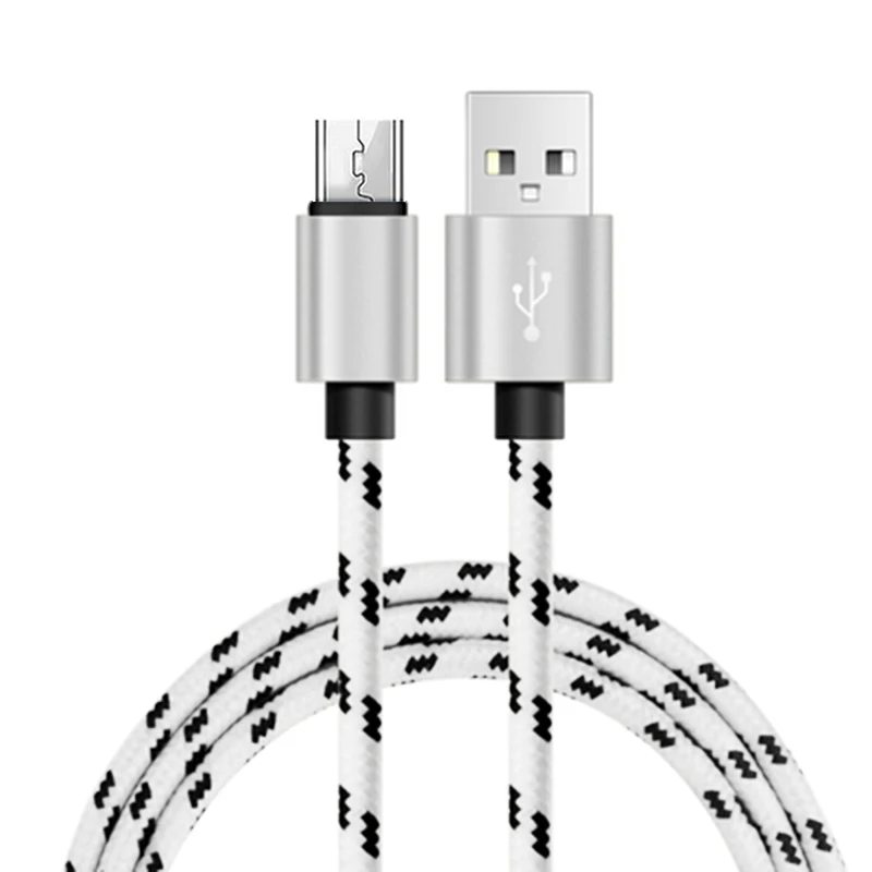Micro USB кабель дата Провод зарядное устройство Шнур Microusb для Galaxy S5 S6 S7 huawei Xiaomi длинный короткий 1 м 2 м 3 м Быстрая зарядка Android телефон - Цвет: Белый