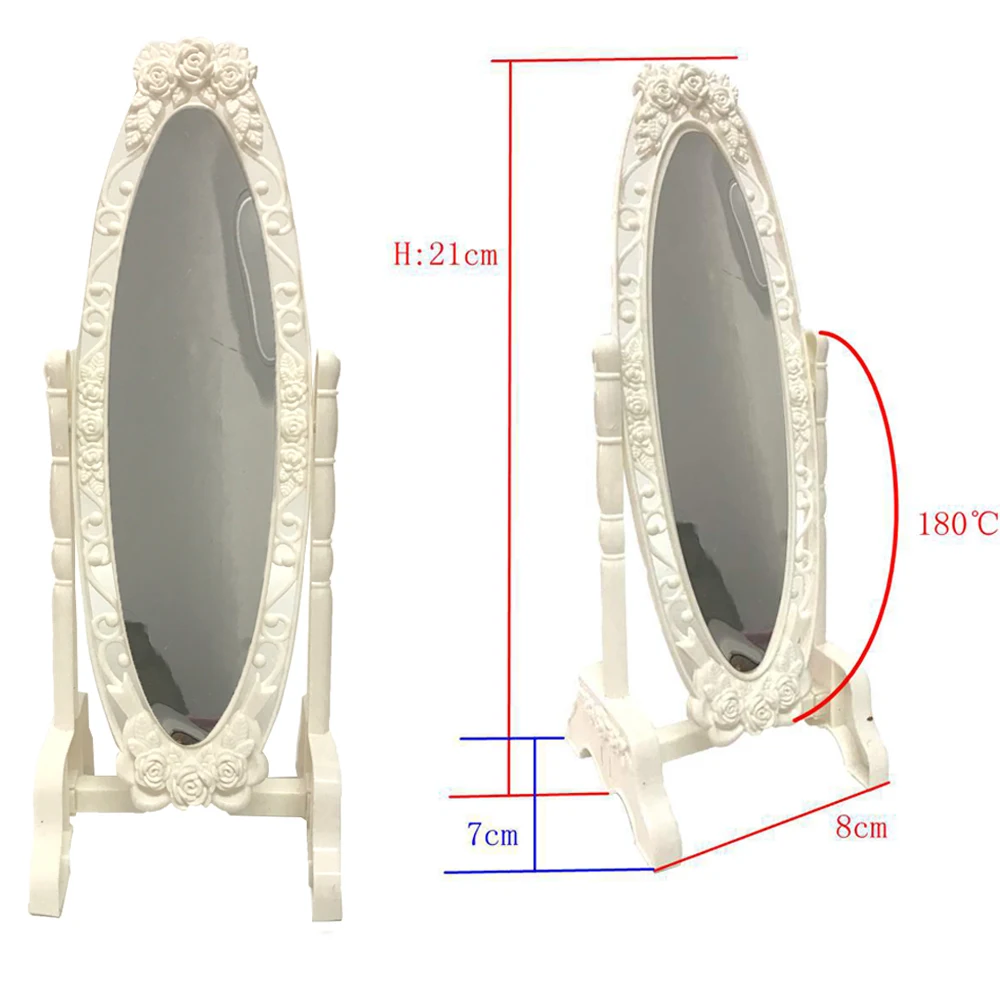 Toys Mirror Hangers Shoes Bed for Barbie Doll Furniture Pretend Play Toy for Kelly Dollhouse Doll Accessorie JJ