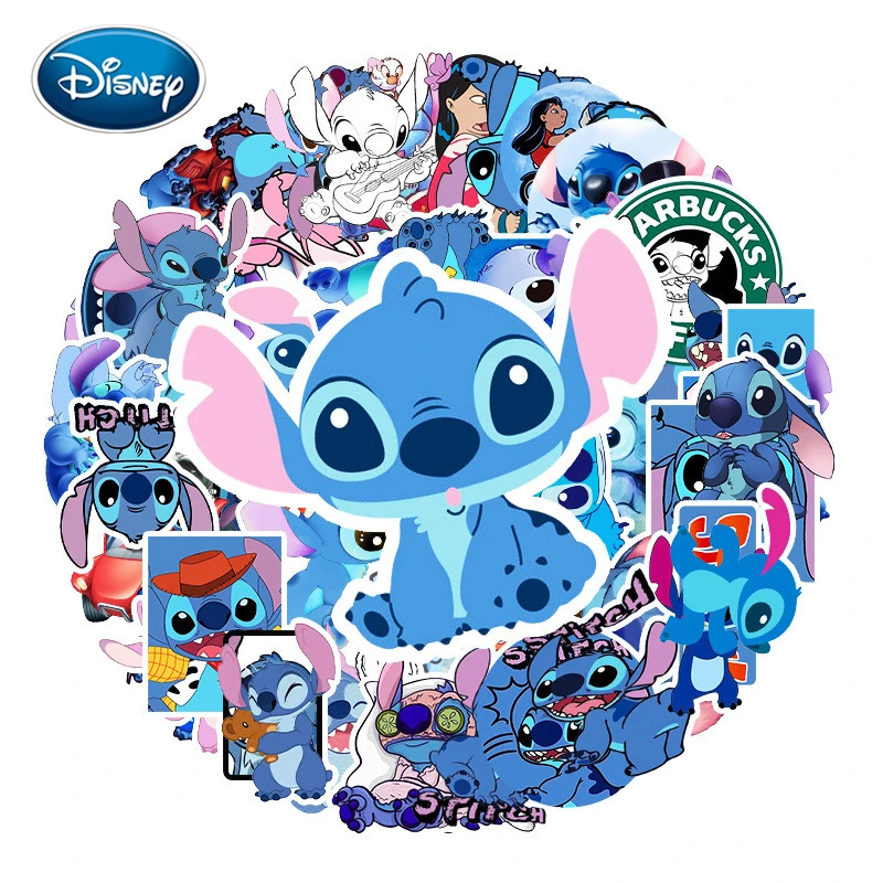 Disney 58pcs Cartoon Stitch Sticker Suitcase Guitar Piano Bike Car Decoration Graffiti Sticker Waterproof Stickers Aliexpress