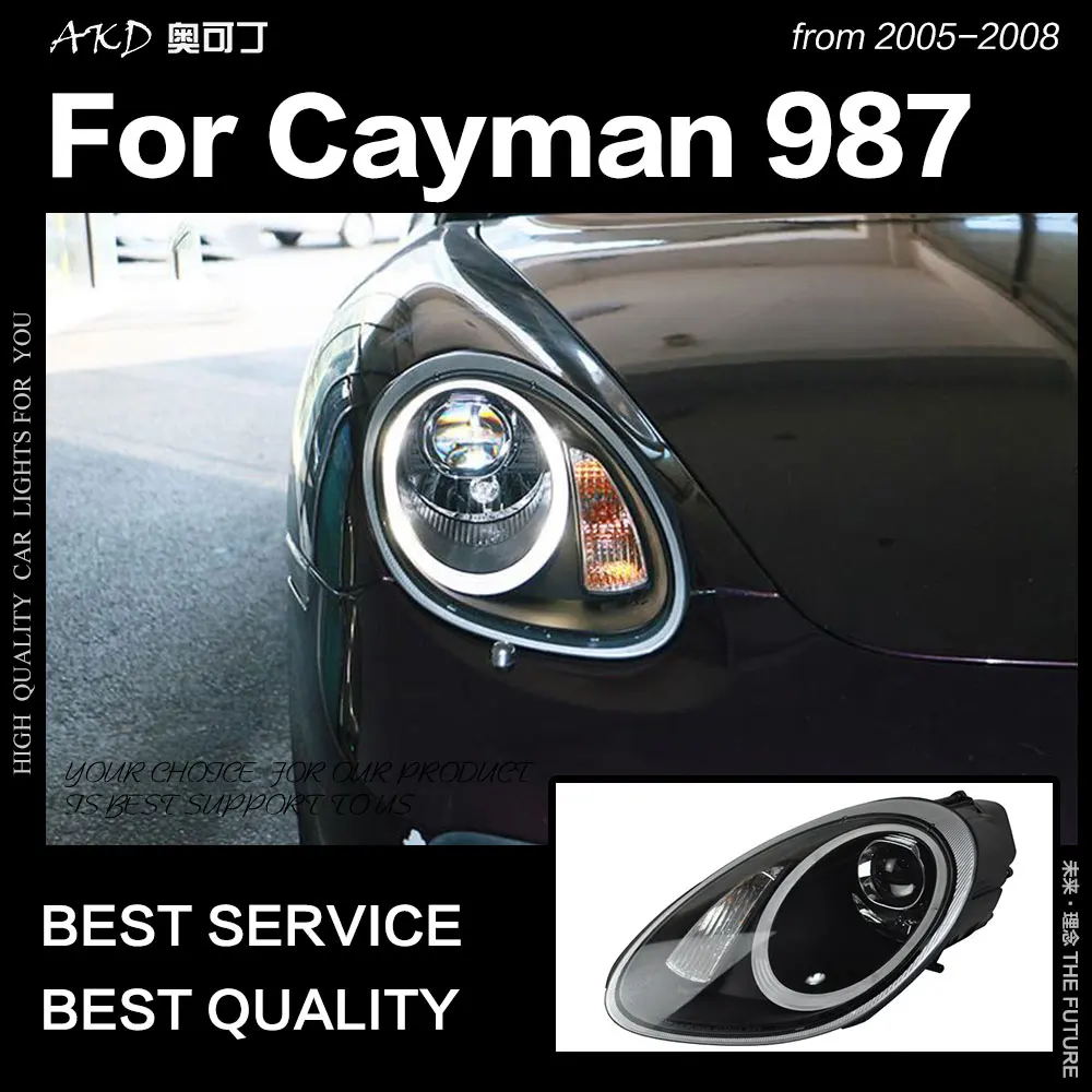 

AKD Car Styling for Porsche Cayman 987 Headlights 2005-2008 Boxter LED Headlight DRL High Low Beam Xenon Head Lamp Accessories