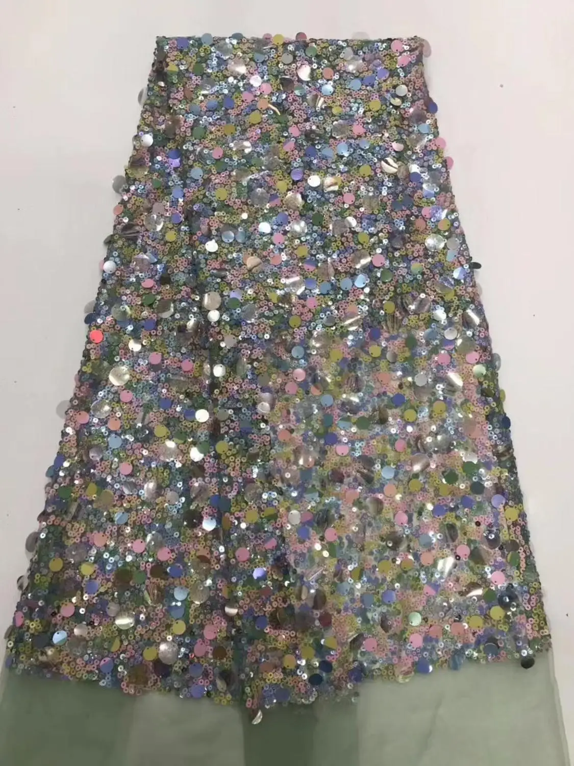

Coloured sequins lace fabrics 5 yards sequin lace fabric nigerian lace fabrics embroidered lace fabric DYSZP23