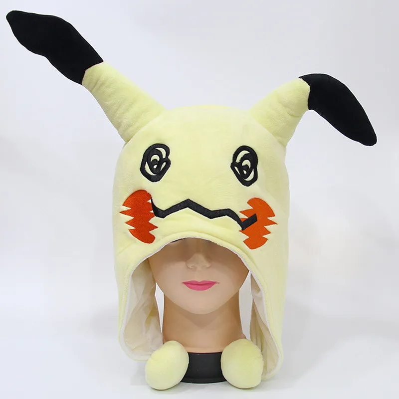 

Anime Cartoon Trainer Pokemon go Cute Pikachu Plush Hat Cap Cosplay