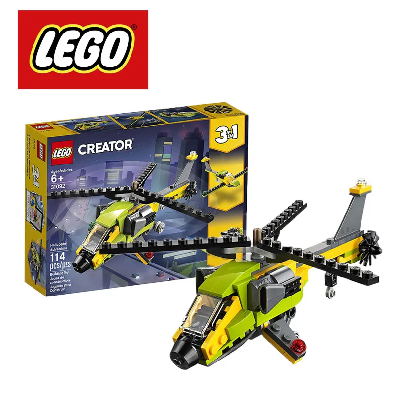 

LEGO Creator 3in1 Helicopter Adventure 31092 Building Kit (114 Piece) Building Blocks Lego Ninjago Duplo Marvel DIY Educational