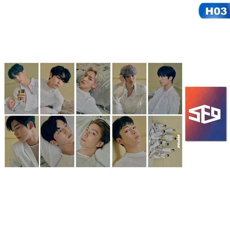 Kpop SF9 об/мин фото Stikcy карты Jae Юн молодых BIN мини 7th альбом с украшением в виде кристаллов карты Стикеры Фотокарта Стикеры 10 шт./компл - Цвет: H03
