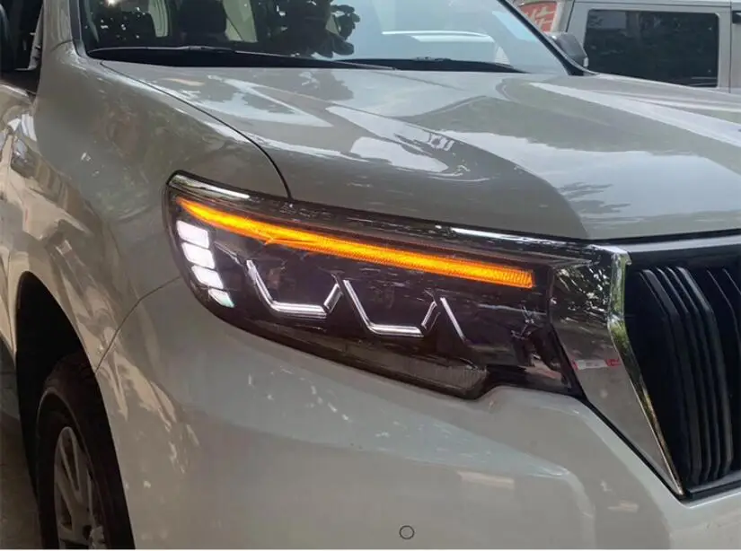 2 шт.~ 2019y автомобильный bupmer головной светильник для Toyota Prado головной светильник LC150 Cruiser автомобильные аксессуары светодиодный фонарь Prado налобный фонарь