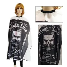 10 шт./лот Стрижка Парикмахерская Ткань с черепом фартук накидка из полиэстера для укладки волос