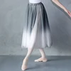 Women Gradient Chiffon Long Dress Dancewear Adult DanceChiffon Dress Ballerina Dance Skirt