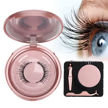 

Long Thick Magnet False Eyelashes Magnetic Liquid Eyeliner Tweezers Eyelash Makeup Tool Set for Professional Cosmetic Salon
