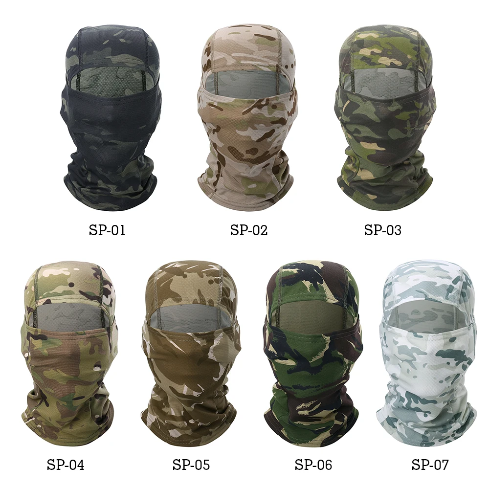 Multicam CP Camouflage Balaclava Full Face Scarf Wargame Cycling Hunting Army Bike Military Helmet Liner Tactical Airsoft Cap