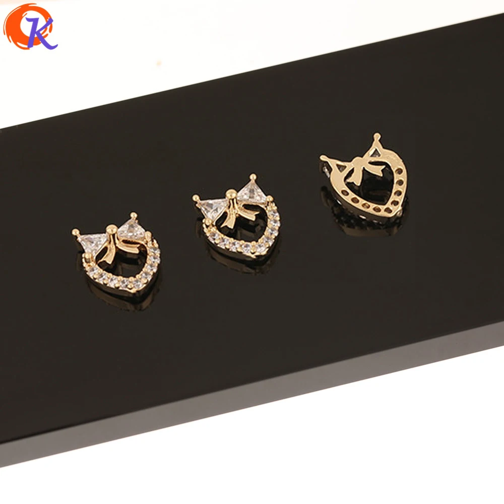 Cordial Design 50Pcs Jewelry Accessories/DIY Making/Genuine Gold Plating/Cubic Zirconia Charms/Hand Made/Fingernail Findings - cordial