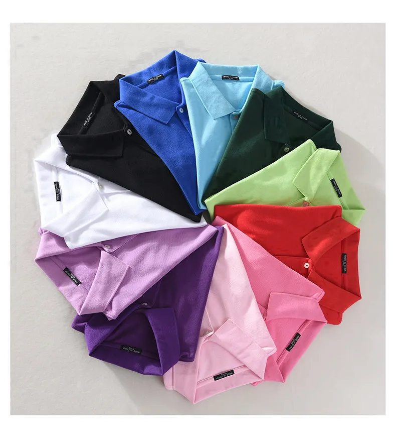 100% Cotton Top Quality 2022 Summer New Men's Polos Shirts Plus Size XS-5XL Solid Color Short Sleeve Polos Homme Lapel Male Tops