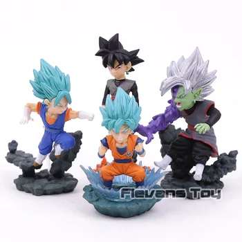 

Dragon Ball Z Super WCD Son Goku Vegetto Rose Black Gokou Figures Toys Figurals Dolls 4pcs/set