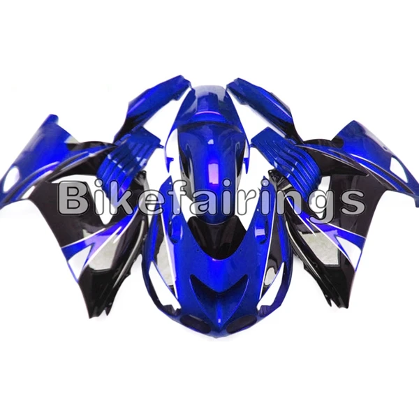 As Picture Shown Инъекции Обтекатели для Kawasaki Ninja ZX14R 2006 2007 2008 2009 2010 2011 Кузов ABS Пластик капоты ZZR1400 06 11 цвет синий, черный; большие размеры - Цвет: As Picture Shown