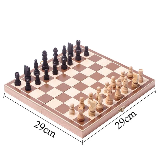 Jusenda 15 x 15 jogo de xadrez madeira faia luxo grande gamão conjunto  com placa de carrom alta qualidade profissional tabuleiro jogo damas -  AliExpress