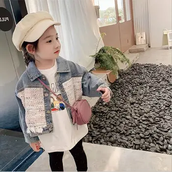 

wholesale girls denim jackets baby girls tassel short jacket kids top&outwear