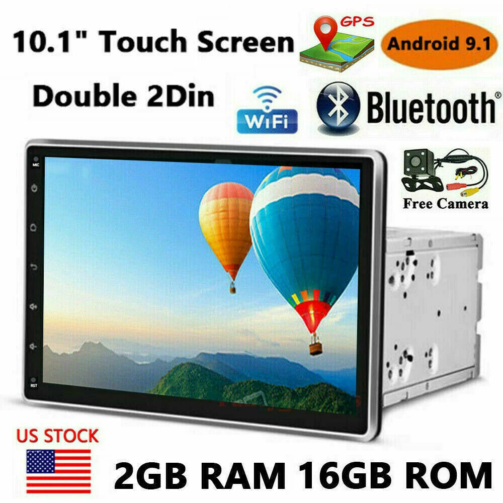 

2din Car Radio Android 9.1 Car Multimedia Player Autoradio 2 Din 10.1'' Universal GPS Bluetooth FM WIFI Auto Audio Stereo Player