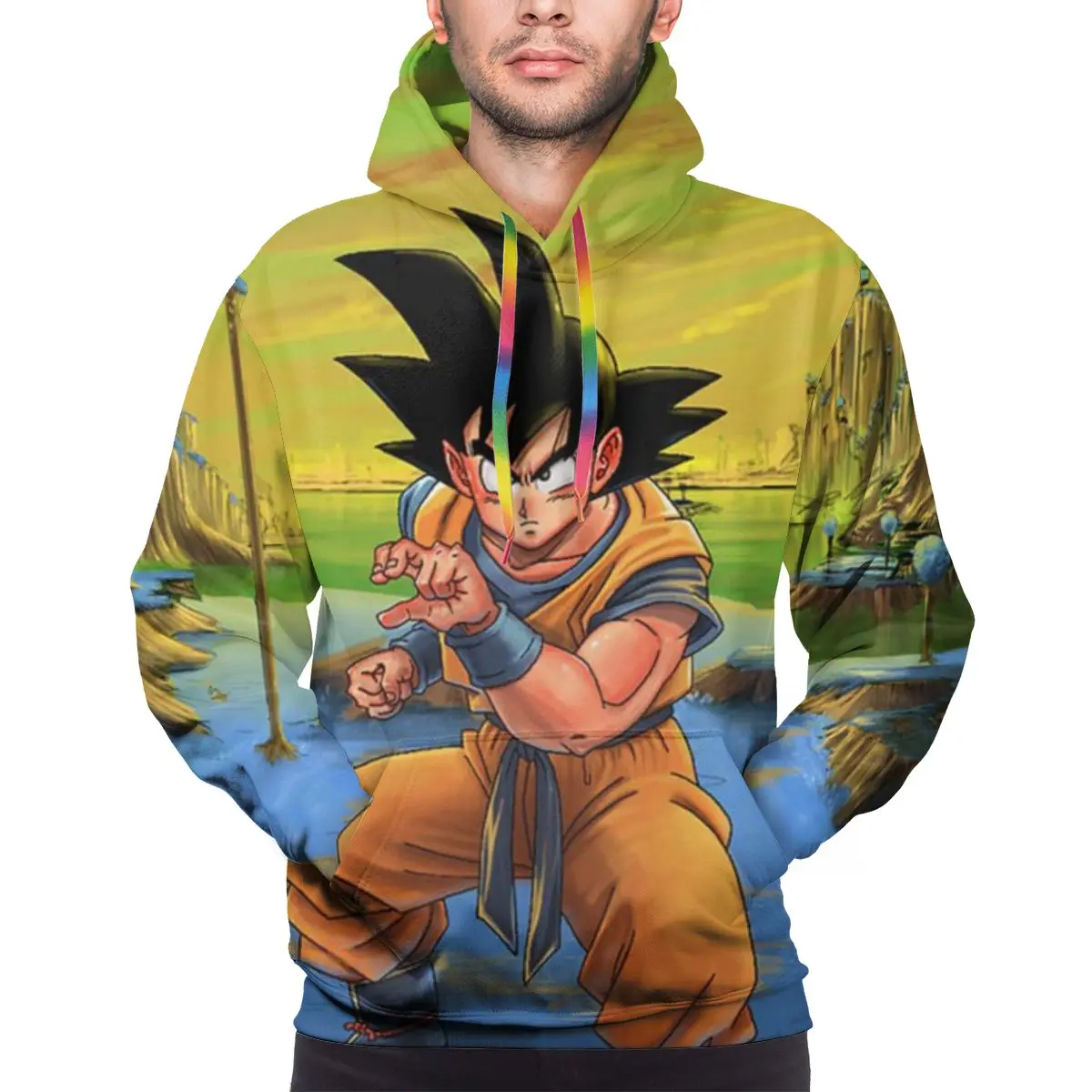 

MOZOEYU 2019 New Hot Sale Anime Hoodies Dragon Ball Pocket Hooded Sweatshirts Goku 3D Printing Men Women Long Sleeve Hoodie