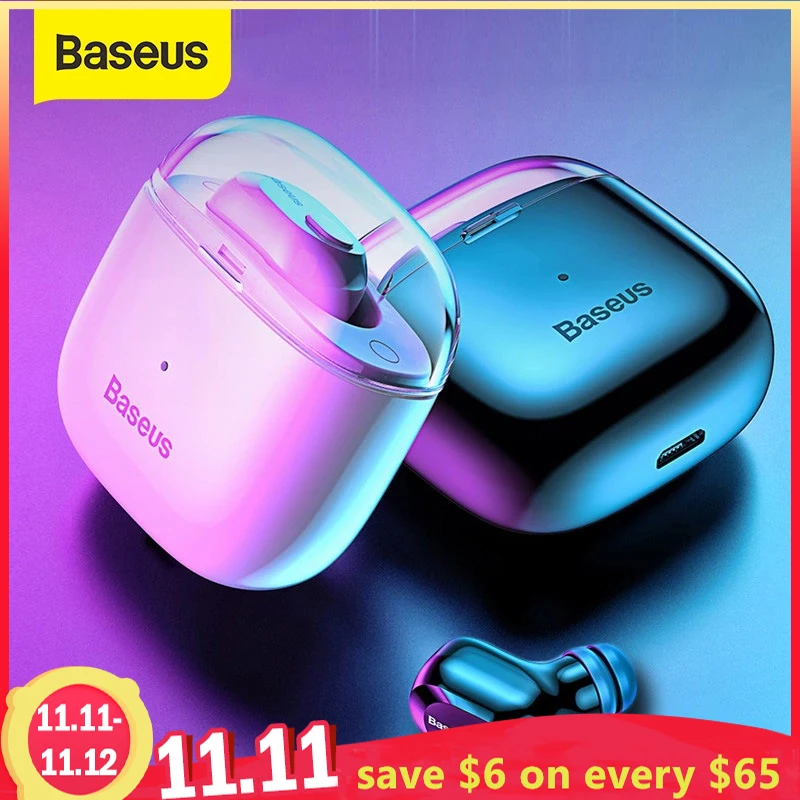 Baseus A03 Bluetooth наушники беспроводные 5 0 гарнитура с стерео микрофоном Handfree для iPhone
