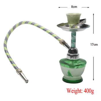 

2pcs/lot Shisha Glass Hookah Pipe Narguile Cachimba Sisha With Hose Bowl Charcoal Tongs Nargile Chicha Cigarette Accessories