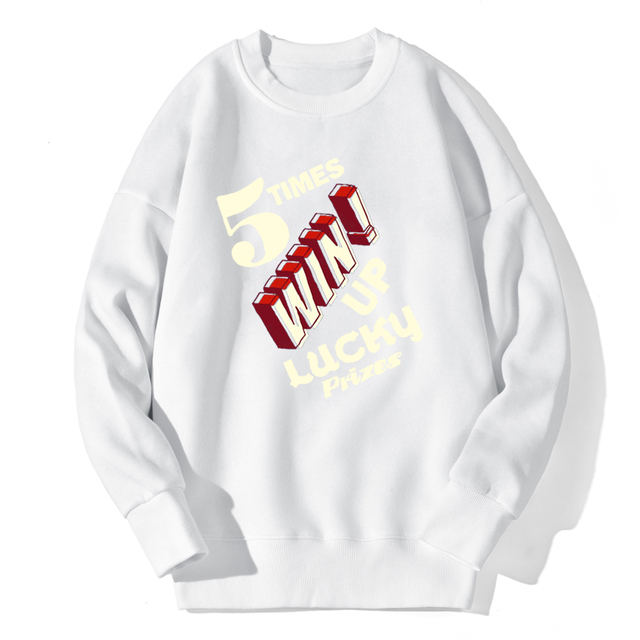 Times Win Up Lucky Sweatshirt For Mens Streetwear Fashion Hoody Hipster Outwear Pullovers Autumn Hip Hop Moletom Masculino