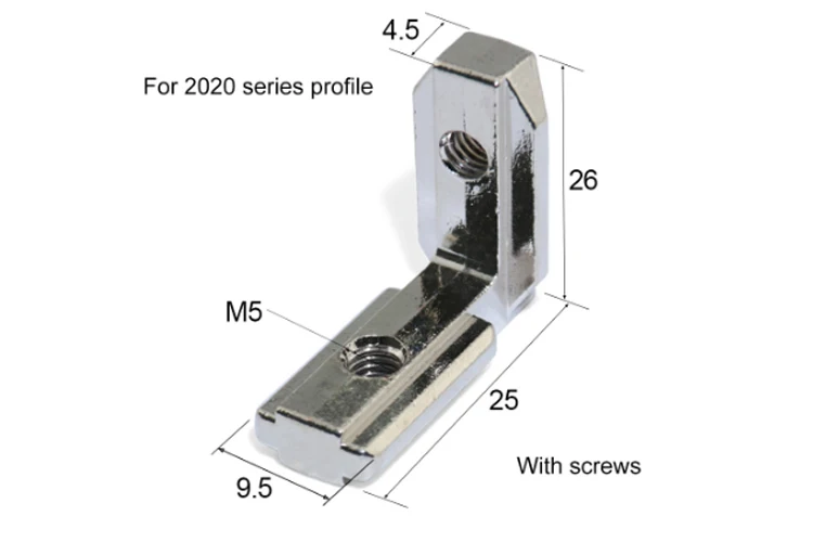 4 шт 20s 30s L образный черный Серебряный Внутренний угловой соединительный шов кронштейн для алюминиевого профиля со слотом 6 мм