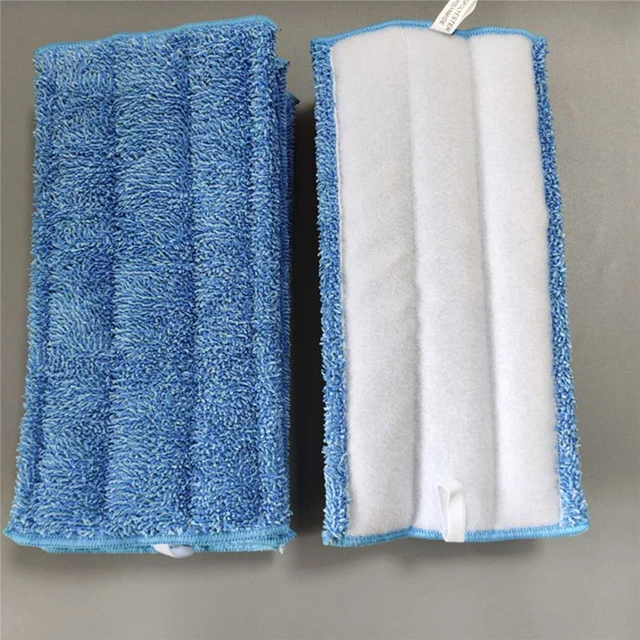 Lot de 6 tampons de rechange en microfibre pour balai Swiffer Wetjet -  Réutilisables et lavables - Bleu