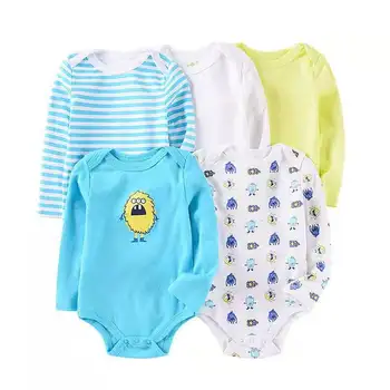 

Long Sleeve Baby Unisex Jumpsuit 5 pcs/Sets Cute Cartoon Baby Girl Clothes Toddler Boy Girls Body Suit 3M-12M