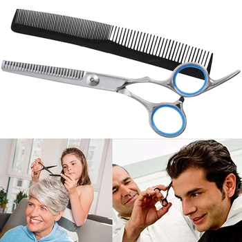 

Professional Hairdressing Scissor Comb Daily Barber Styling Tool Ergonomic Design Hair Cutting Set Curved DIY Accessory Salon