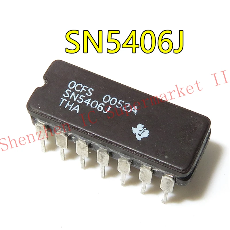 

SN5406J TI DIP-14 new HEX INVERTER BUFFERS/DRIVERS WITH OPEN-COLLECTOR HIGH-VOLTAGE OUTPUTS