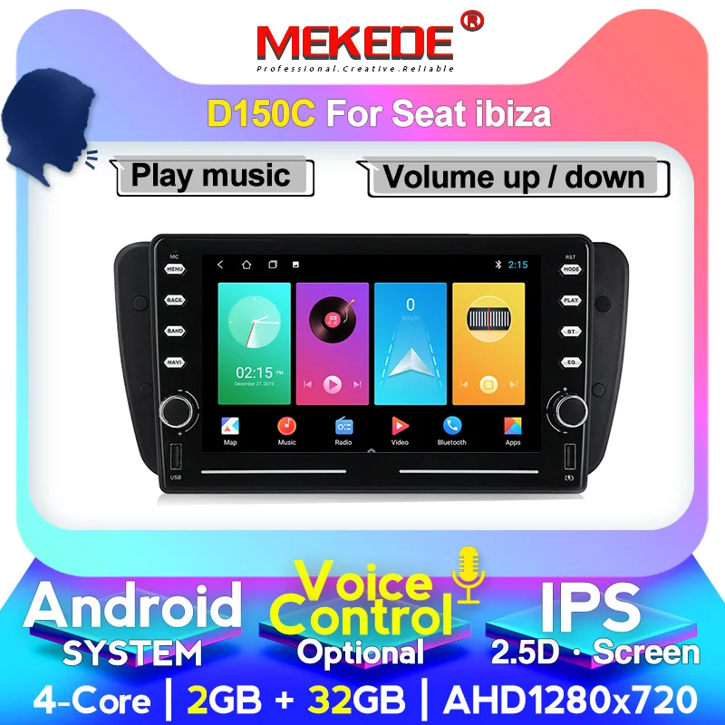 MEKEDE Android 4G+64G Car DVD Radio For Seat Ibiza 6j 2009 2010 2012 2013 GPS Navigation Screen radio Audio Multimedia Player | Автомобили