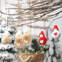 Рождественский плюшевый мини в форме снеговика кулон дети прекрасный подарок украшения