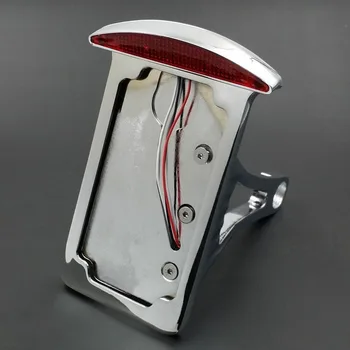 

Chrome LED Side 7" x 4" License Plate Tail Light Cruiser Chopper Bobber Custom