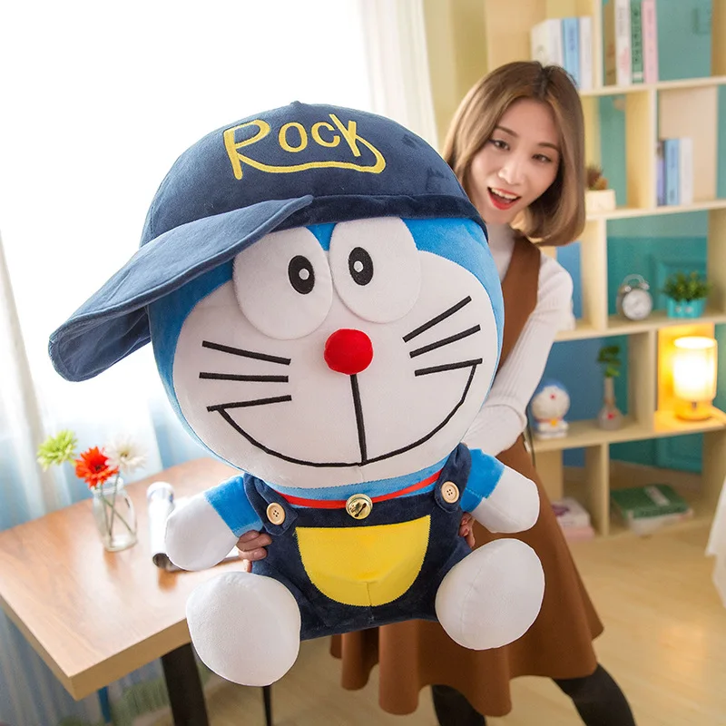 

New Style Hat Dress Doraemon Plush Toys Suspender Strap Jingle Cats Doll Crane Machines Doll Gift