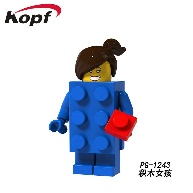 PG1243 20Pcs No Box 20 шт. строительные блоки Забавный ковбой клоун фейерверк Единорог Паук Мальчик кошка кактус слон девочка Фигурка для Детская кукла игрушки PG8152 - Цвет: PG1243 20Pcs No Box