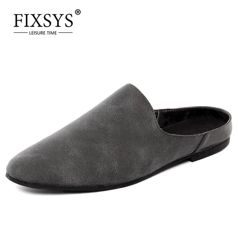 Мужские полутуфли FIXSYS легкие летние шлепанцы дышащие Нескользящие мюли Уличная