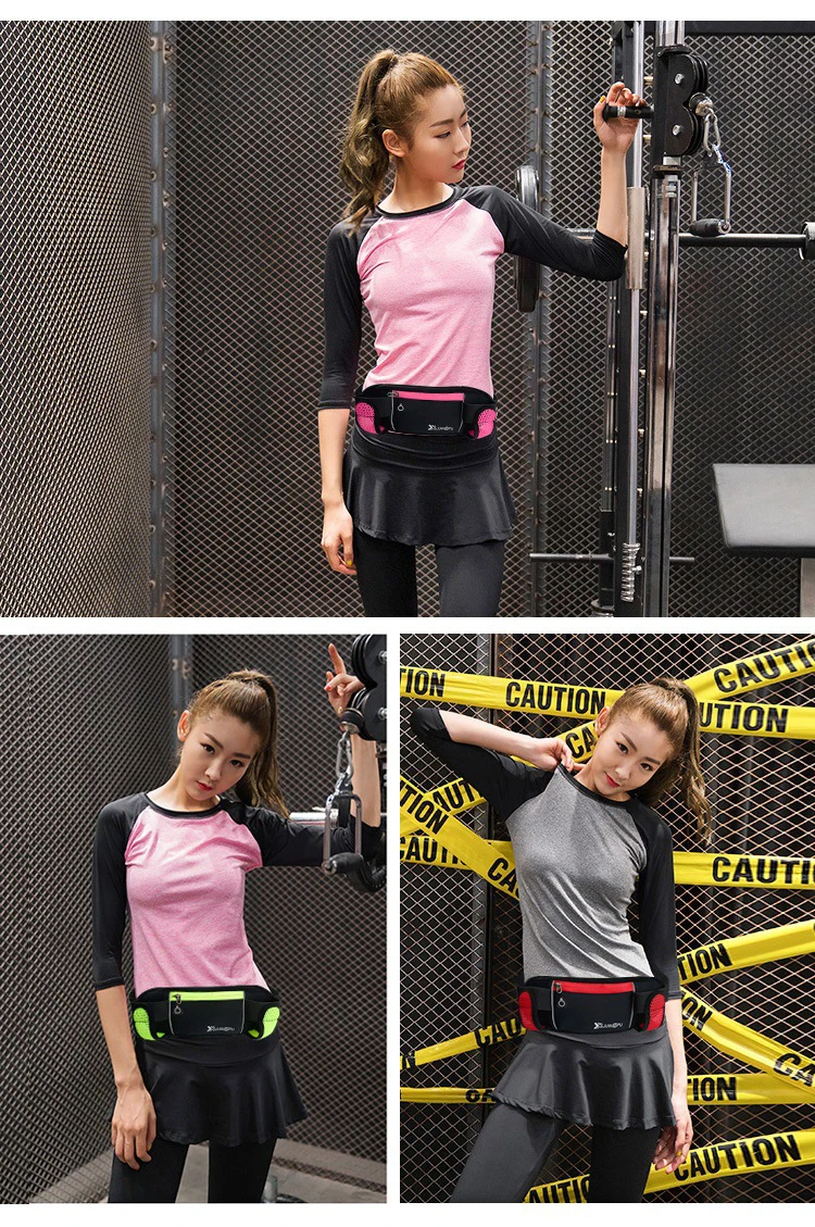 Outdoor Running Bag Men Women Cycling Waist Bags with Kettles Multifunctional Hiking Climbing Jogging Fitness Bicycle Belt Pouch