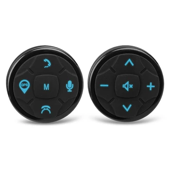 

XJ - 3 2PCS Universal Car Steering Wheel Controllers 10-key Control Blue Backlight for DVD Player