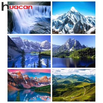

Huacan 5d Diamond Painting Kit Nature Landscape Full Square Diamond Embroidery Sale Mountain Mosaic Picture Home Decor
