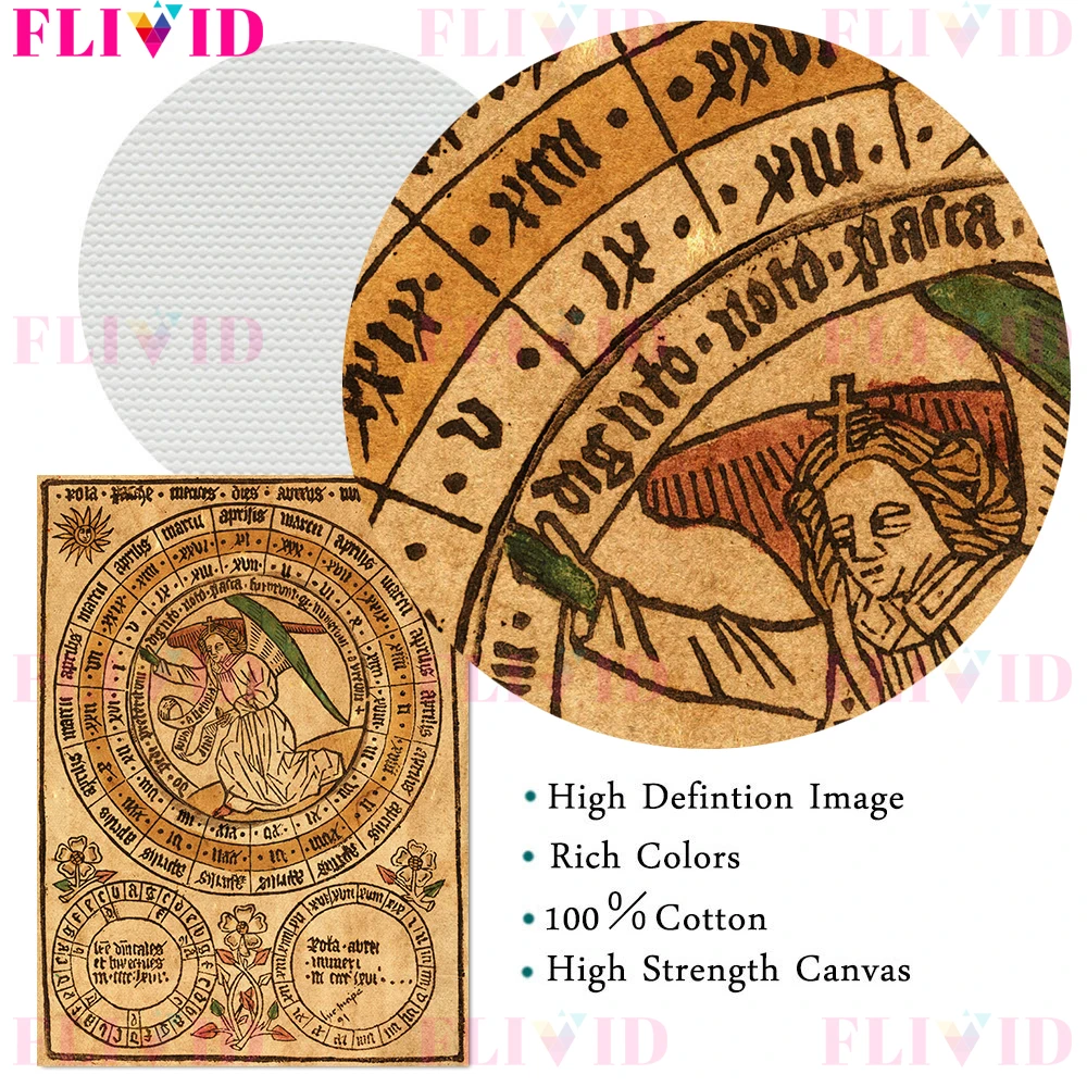 Ancient Alchemie Hexerei Amulett Talisman Wicca Wall Art Canvas Painting Abstract Witch Achemy Poster And Print Decor Unframed