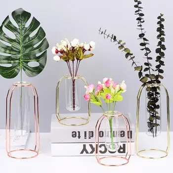 

Glass Potted Plant Flower Stand Beautiful Creative Flower Pot Flower Pot Rack Holder Decor Economic Garden Home Vase